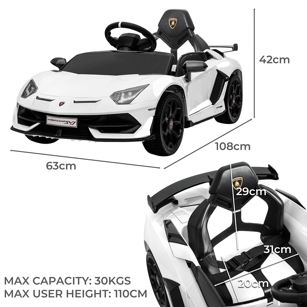 Kids Ride On Car Lamborghini SVJ Licensed Electric Dual Motor Toy