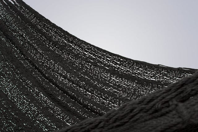 King Size Outdoor Cotton Mexican Hammock In Black