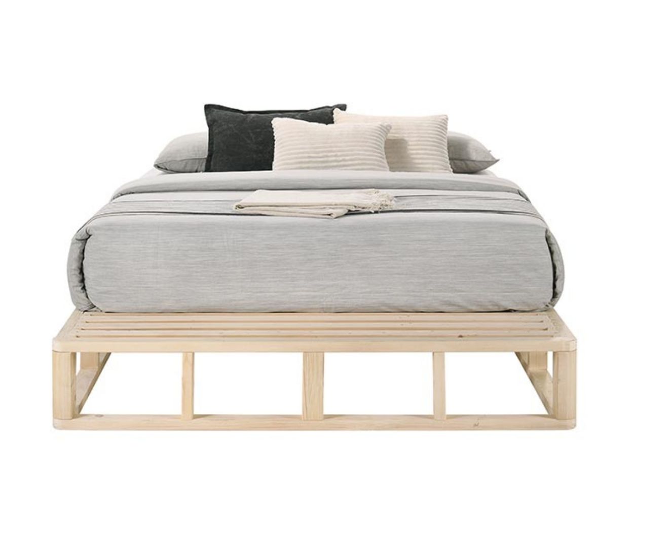 Furniture > Bedroom Kurt Wooden Platform Bed Frame Base Double