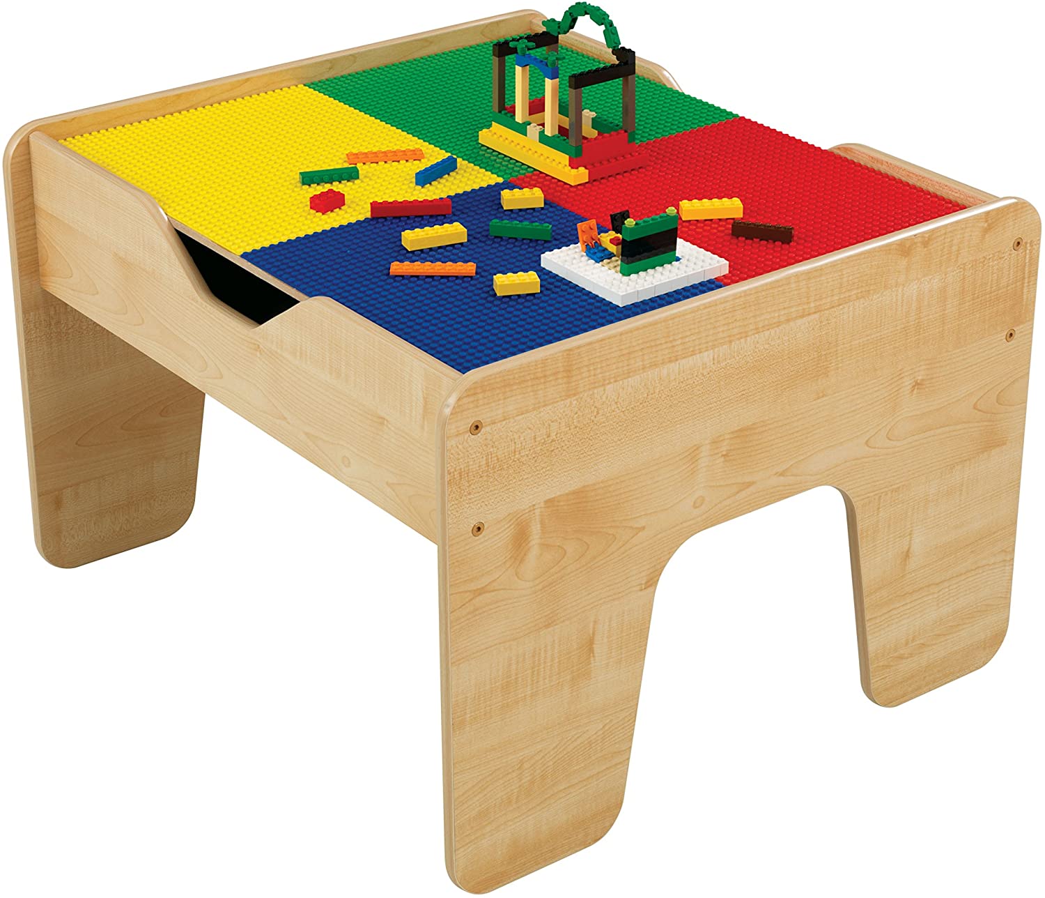 Lego Compatible 2 In 1 Activity Table For Kids (Natural