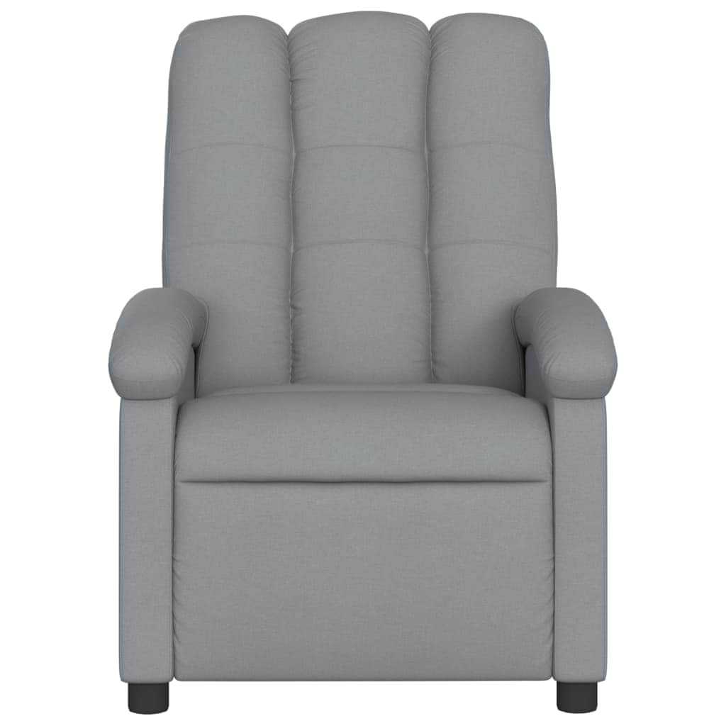 Light Grey Fabric Electric Massage Recliner Chair