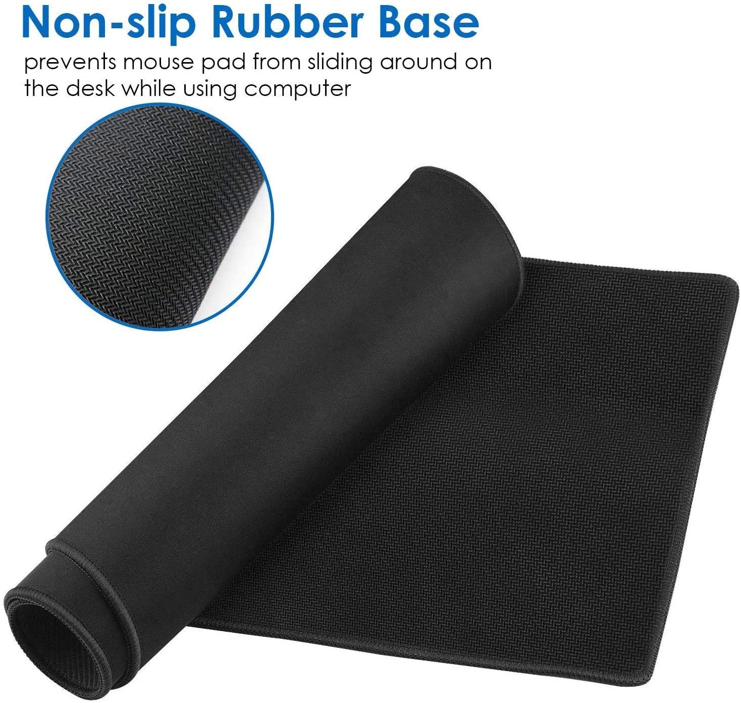 LT Gaming Mouse Pad Non-Slip Rubber Base, and Anti-Fraying Stitched Edges