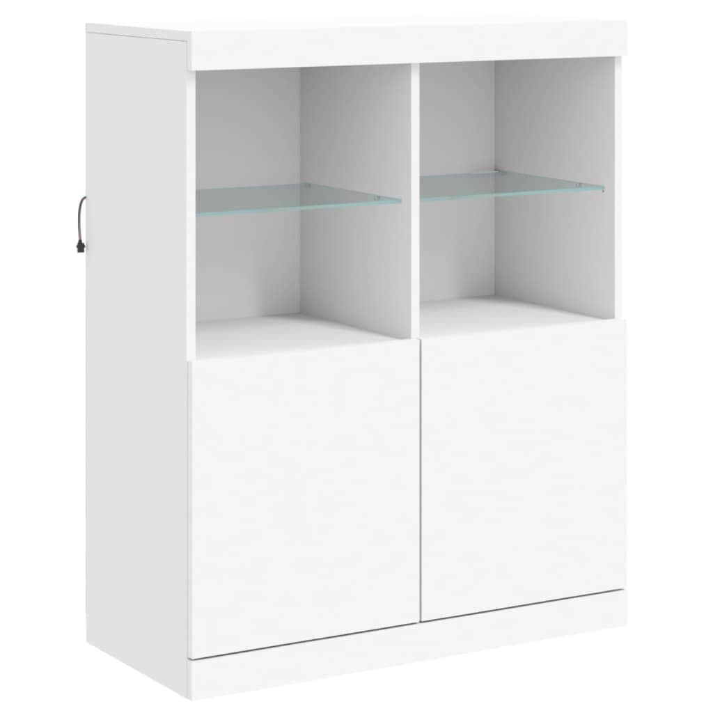 Luminous Storage Sideboard with LED Lights in White