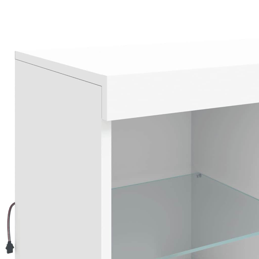 Luminous Storage Sideboard with LED Lights in White