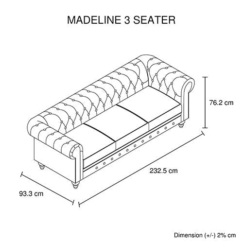 Sofas Luxurious 3 Seater sofa Brown