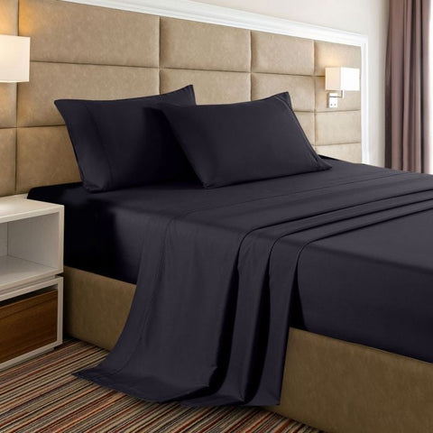 Luxury Bamboo Cooling 2000 TC Sheet Set Single Charcoal