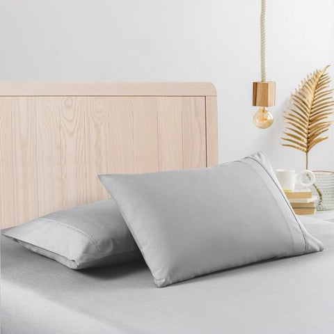 Luxury Bamboo Cooling 2000 TC Sheet Set Single Stonewash Grey