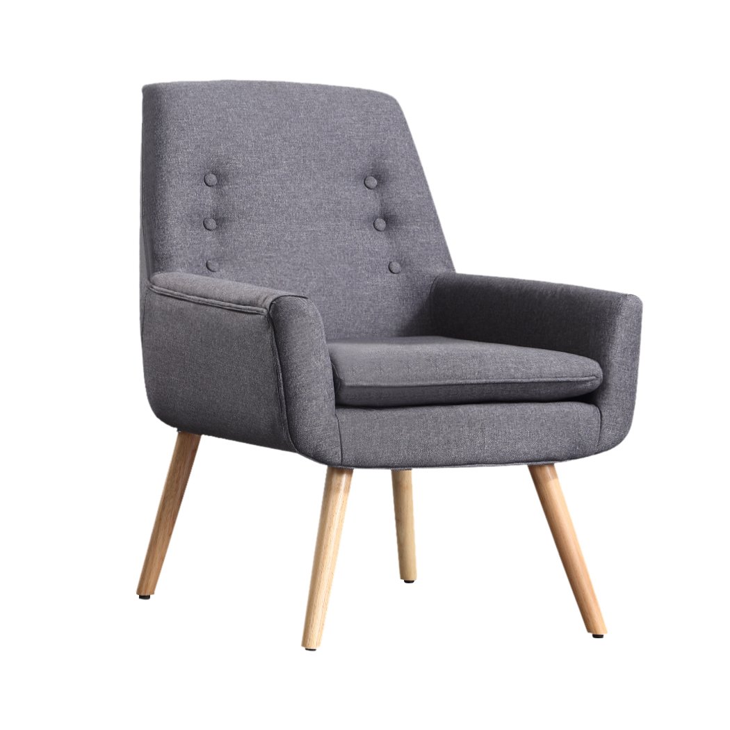 Armchair Luxury Upholstered Armchair-Grey