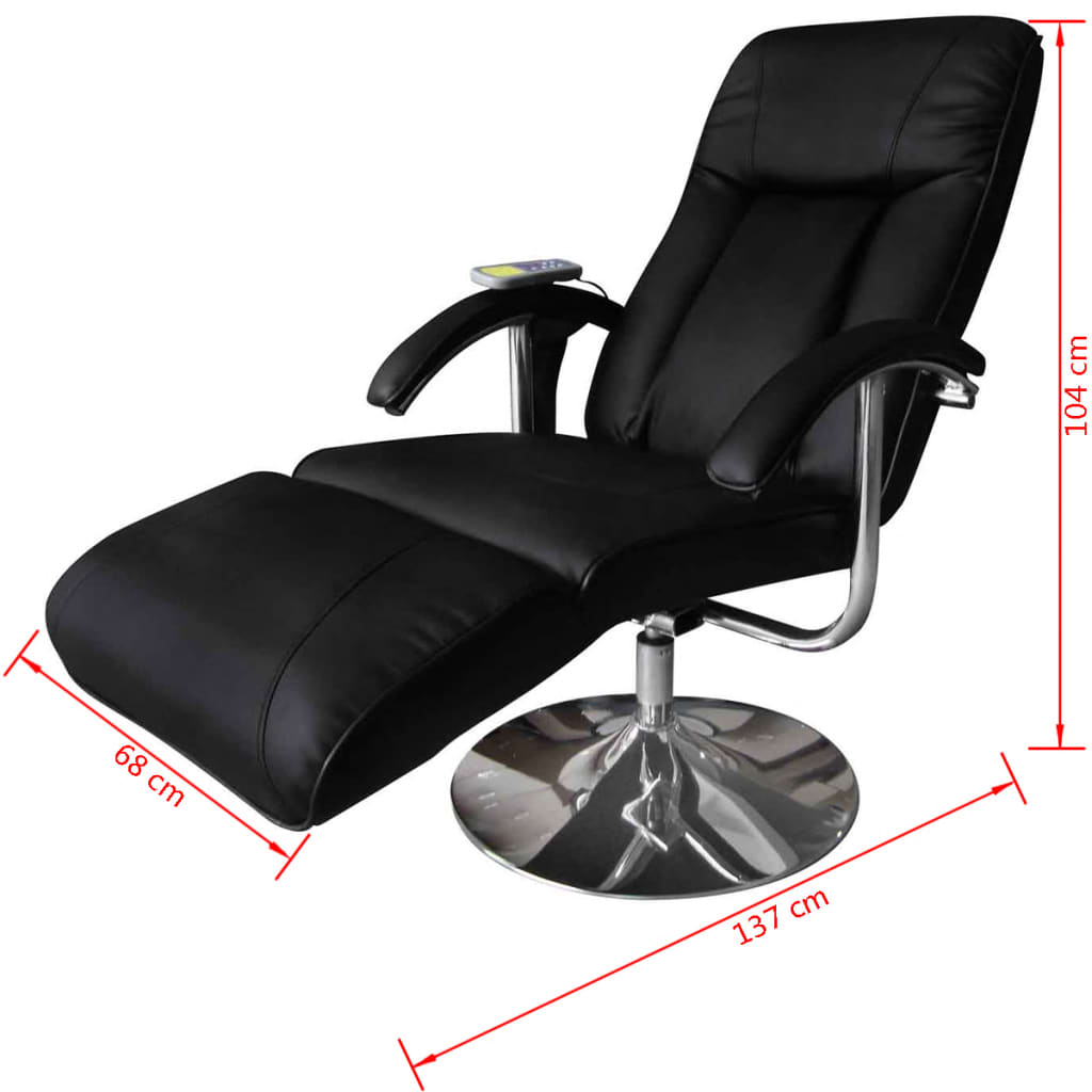 Massage Chair Black Leather