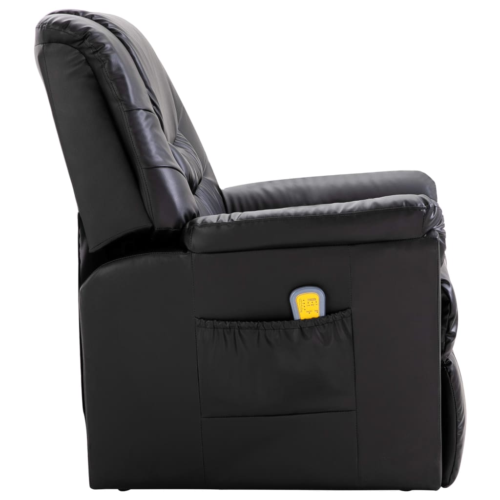 Massage Chair Black Leather