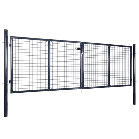 Mesh Garden Gate Galvanised Steel Grey 'L