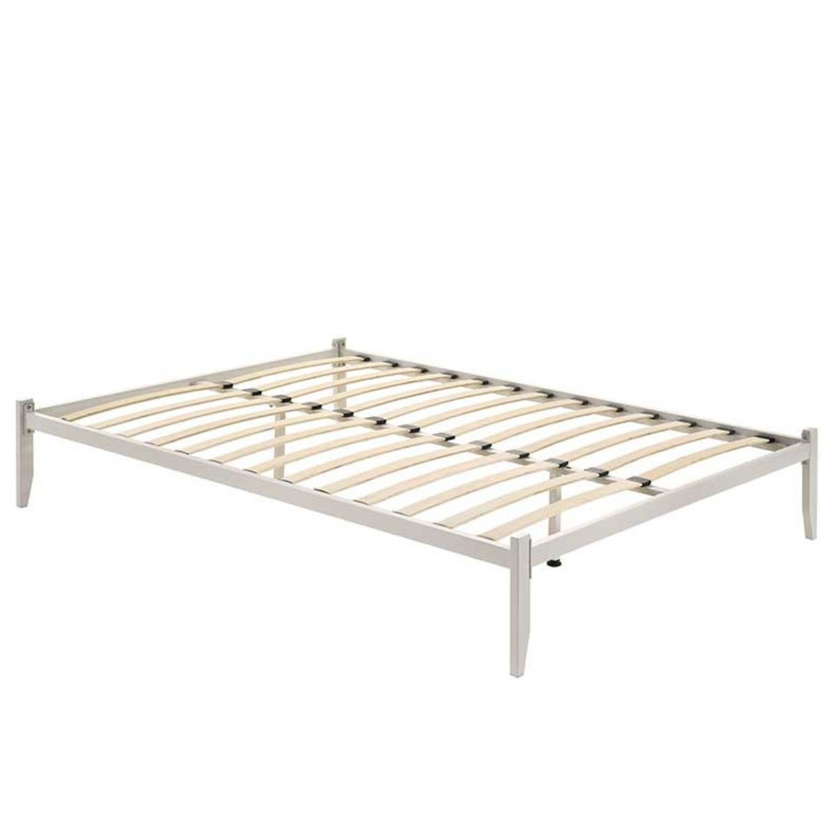 Furniture > Bedroom Metal Bed Base Frame Platform Foundation White - Queen