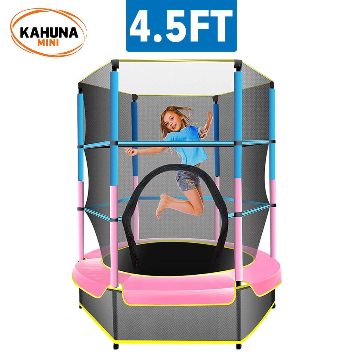 Kahuna Mini 4.5ft Trampoline Blue Pink