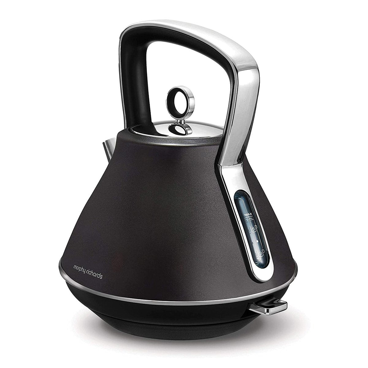 Morphy Richards Evoke 1.5L Black Pyramid Electric Kettle Black