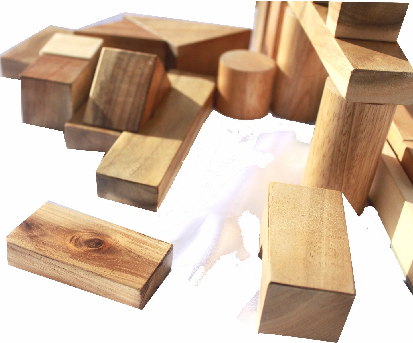 Toys Natural Wood Blocks 34 Pcs