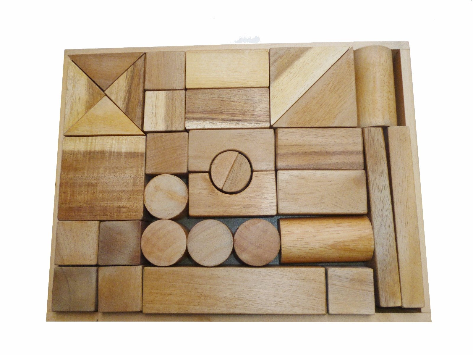 Toys Natural Wood Blocks 34 Pcs