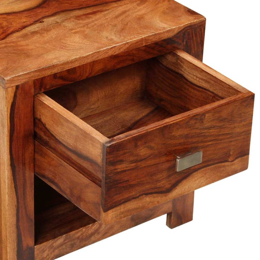 vidaxl35- Nightstand With 1 Drawer Solid Sheesham Wood