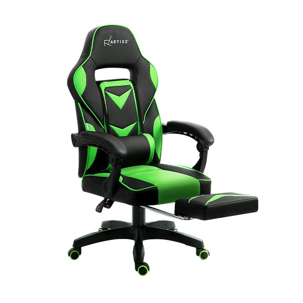 Fatherday-furniture Office Chair Computer Desk Gaming Chair Study Home Work Recliner Black Green