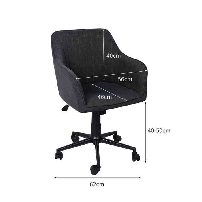 Office Chair Fabric Computer Gaming Chairs Executive Adjustable Black