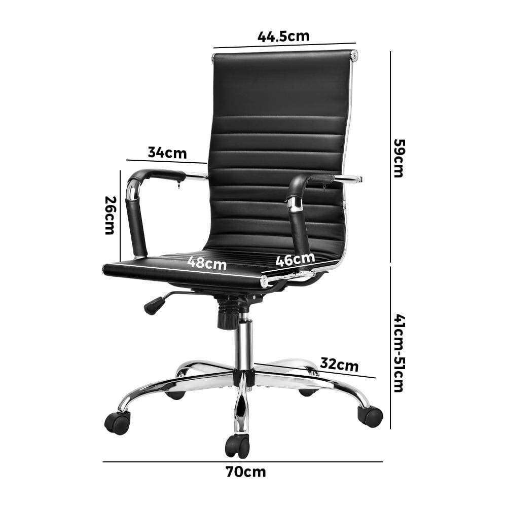 Office Chair Gaming Chair Executive Computer Chairs PU Leather Black