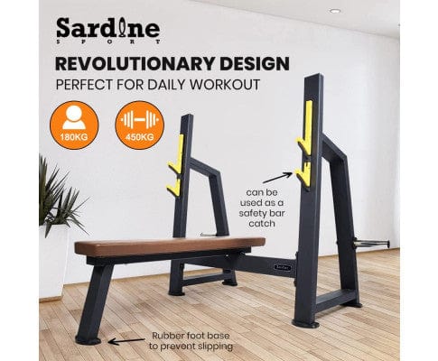 Olympic Flat Weight Bench Press, Multifunctional Strength Training&Home Gym System