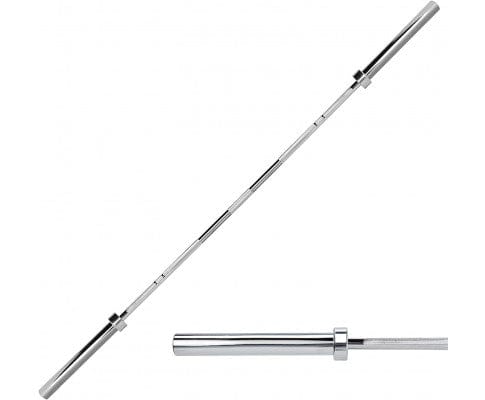 Olympic Weightlifting Barbell, 220Cm Long, 15Kg Stainless Steel, Home Gym Strength Training, Bench Press&Squat