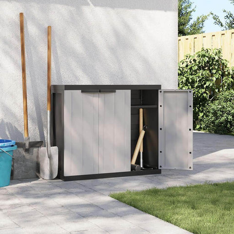 Outdoor Storage Cabinet-Grey and Black