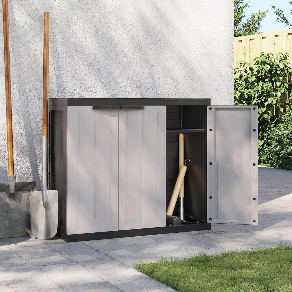 Outdoor Storage Cabinet-Grey and Black