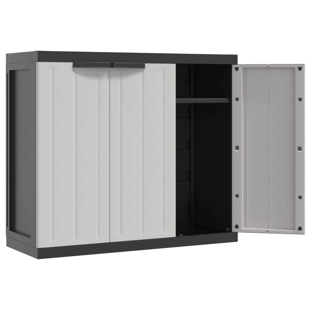 Outdoor Storage Cabinet-Grey and Black