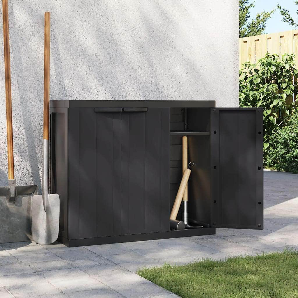 Outdoor Storage Cabinet-Grey and Black