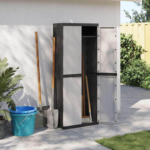 Outdoor Storage Grey and Black Cabinet