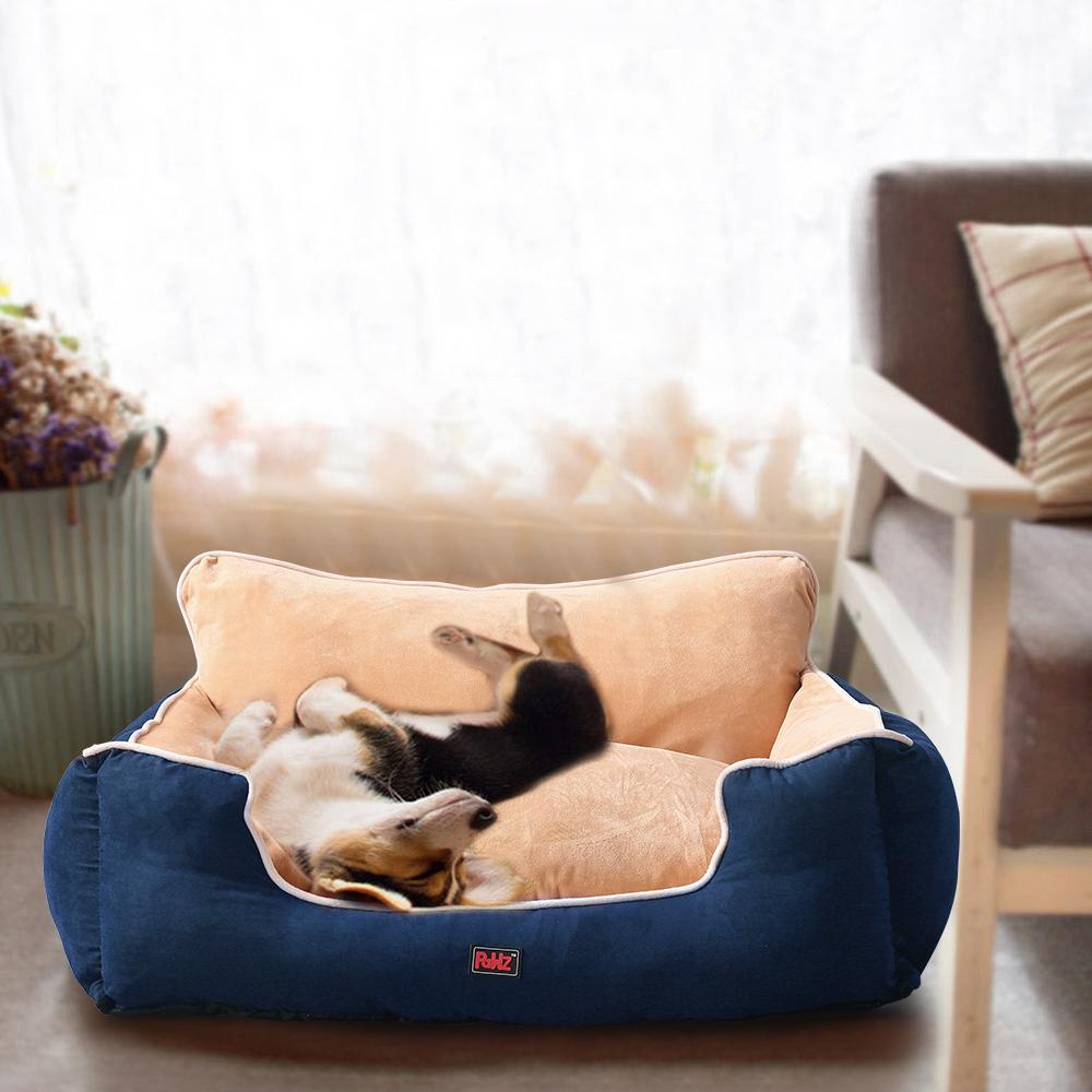 pet products Pet Bed Pad Soft Plush Pillow Mat Blue Xl