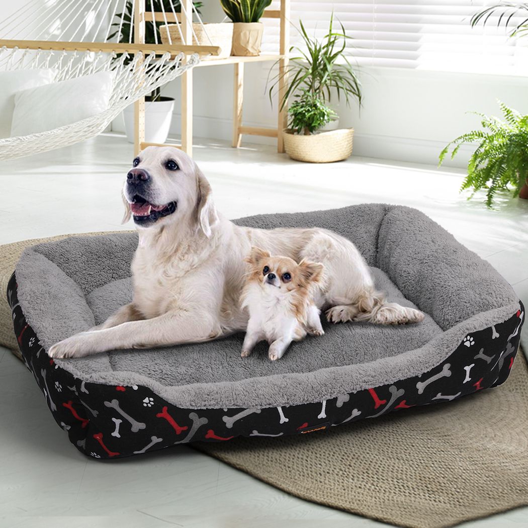 Pet Dog Cat Bed Deluxe Soft Cushion Lining Warm Kennel