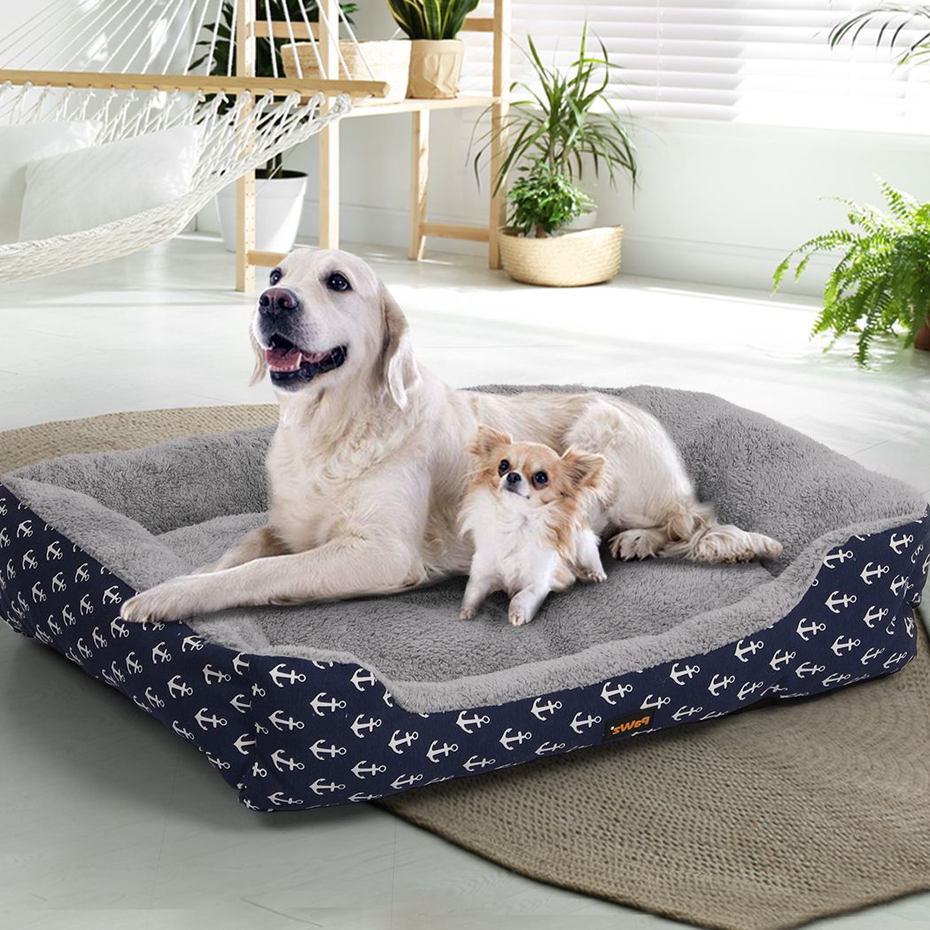 Pet Dog Cat Bed Deluxe Soft Cushion Lining Warm Kennel