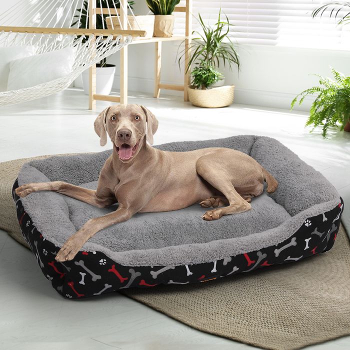 Pet Dog Cat Bed Deluxe Soft Cushion Lining Warm Kennel