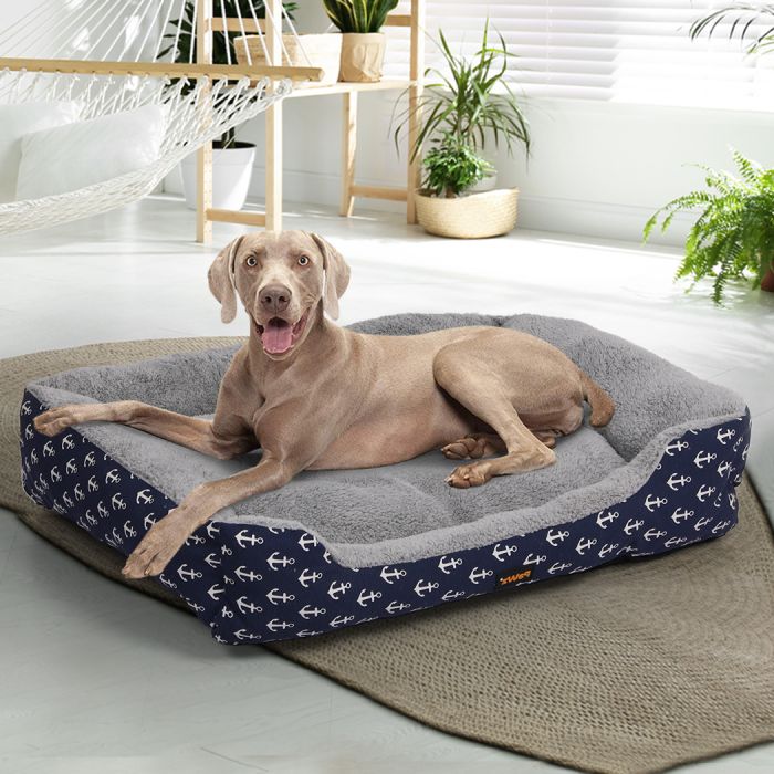 Pet Dog Cat Bed Deluxe Soft Cushion Lining Warm Kennel