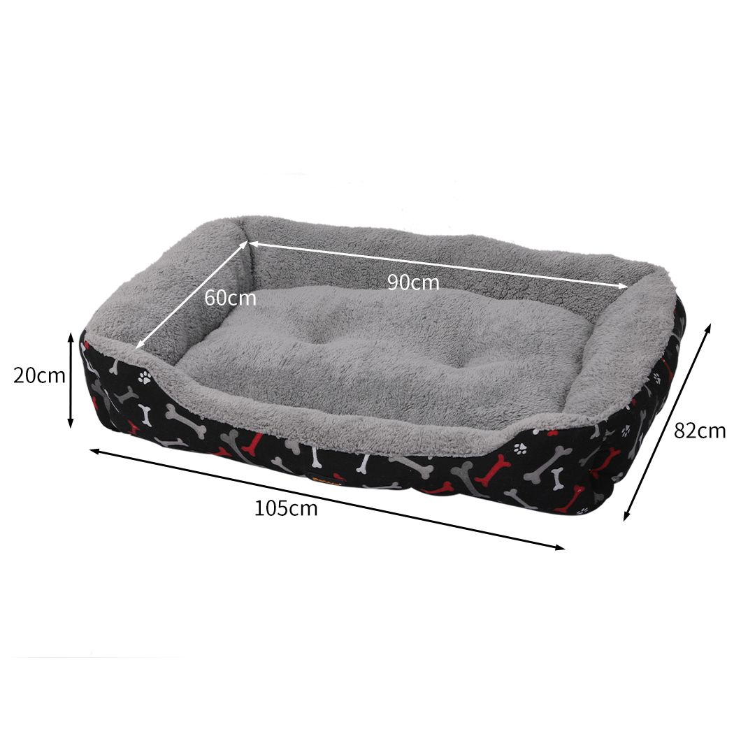 Pet Dog Cat Bed Deluxe Soft Cushion Lining Warm Kennel