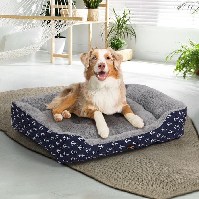 Pet Dog Cat Bed Deluxe Soft Cushion Lining Warm Kennel L