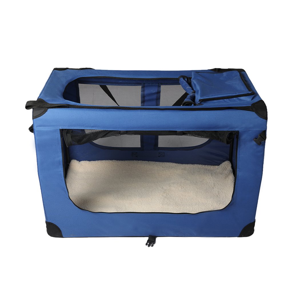 Pet Products Pet Travel Carrier Kennel Folding Soft Sided Dog Crate For Car Cage Large M