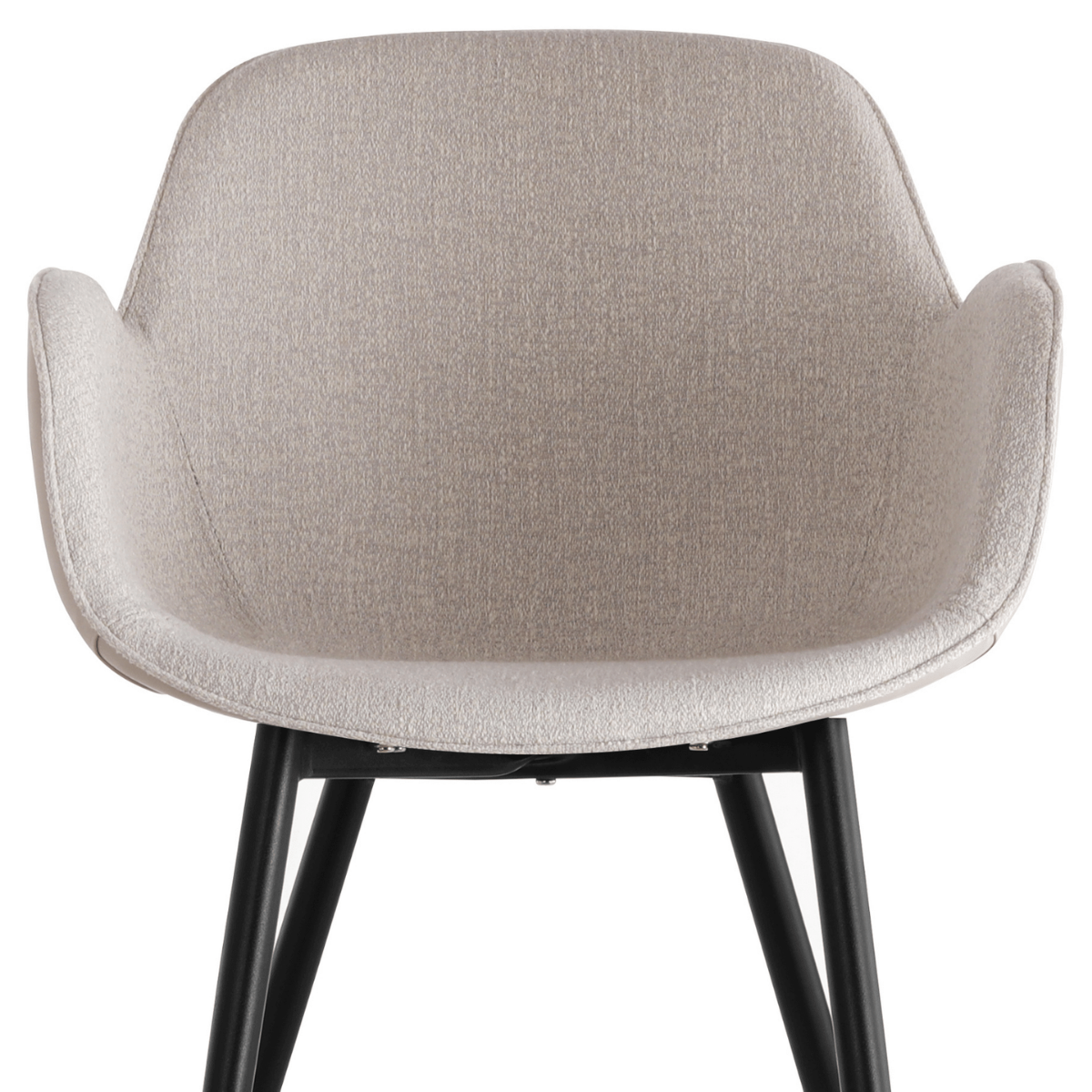 Dining PU Fabric Dining Chair Set of 2-Light grey