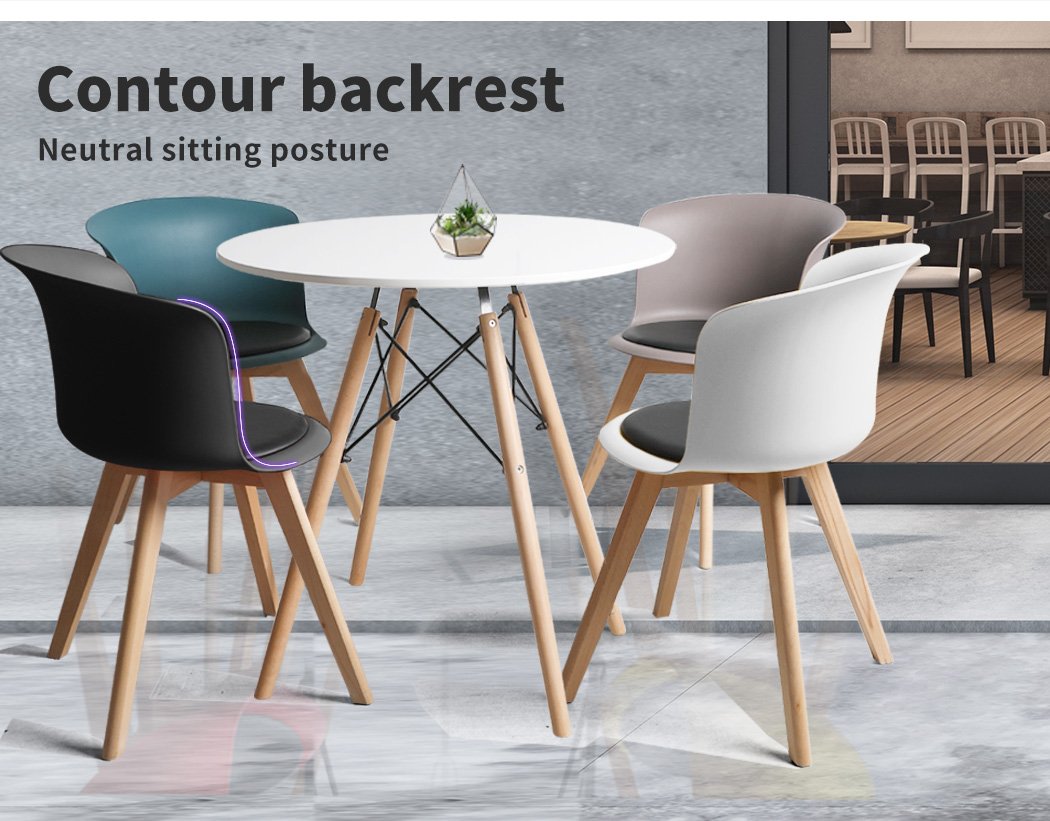 office & study PU Leather 4Pcs Office Meeting Chair Set -Black / White / Brown / Blue