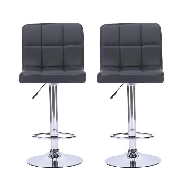 dining room PU Leather Metal Industrial Black Bar Stools