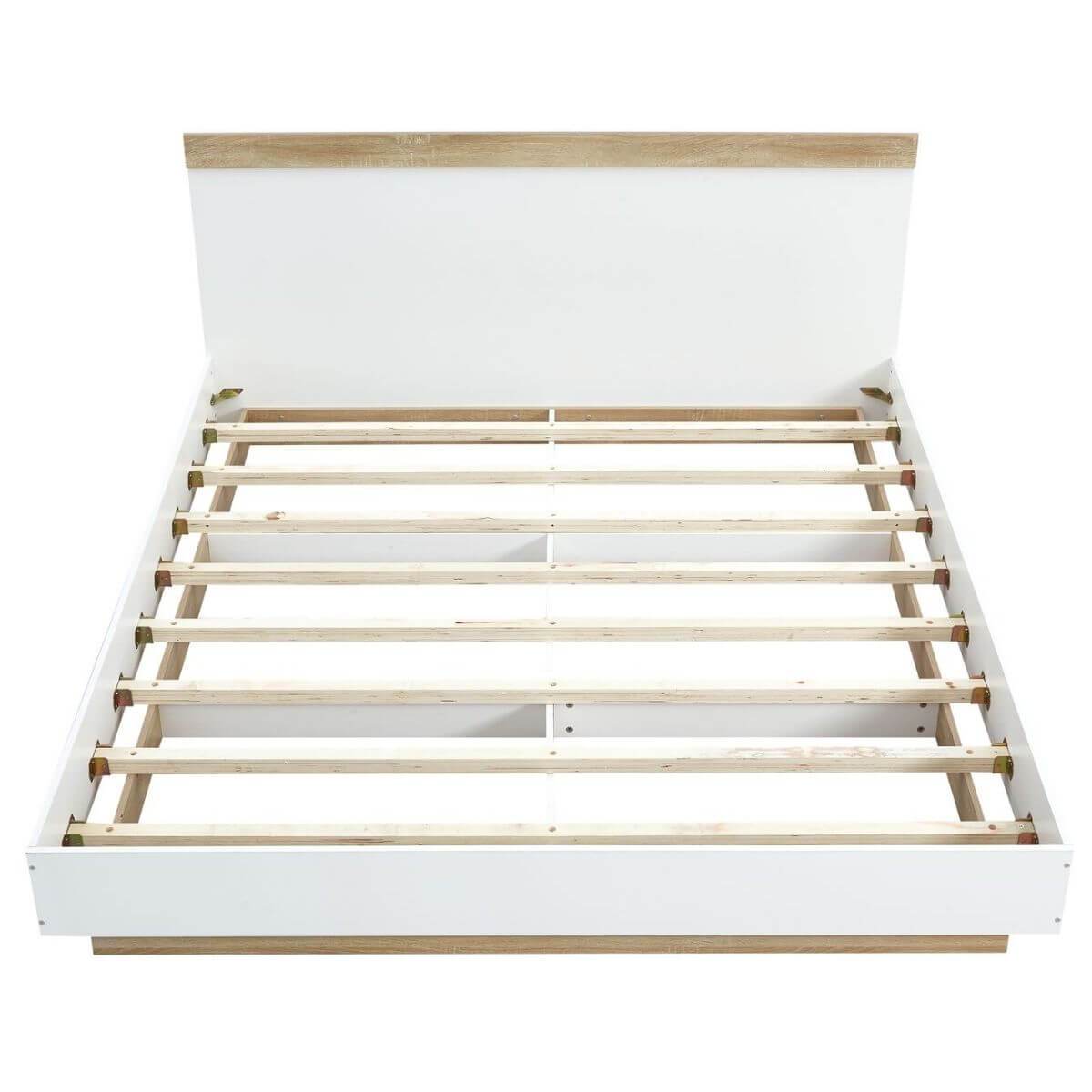 Bedroom Queen Size Bed Frame White Oak