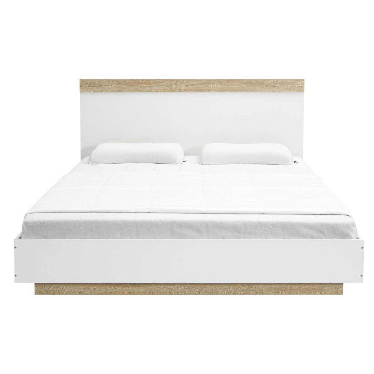 Bedroom Queen Size Bed Frame White Oak