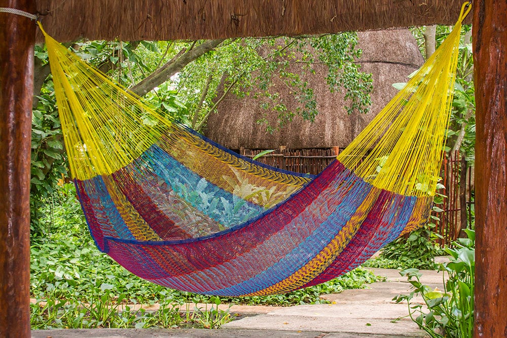 Queen Size Cotton Hammock in Confeti