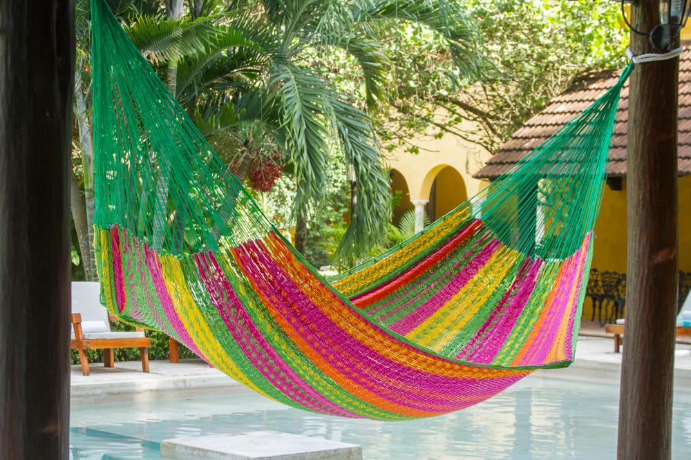 Home & Garden Queen Size Outdoor Cotton Hammock in Radiante