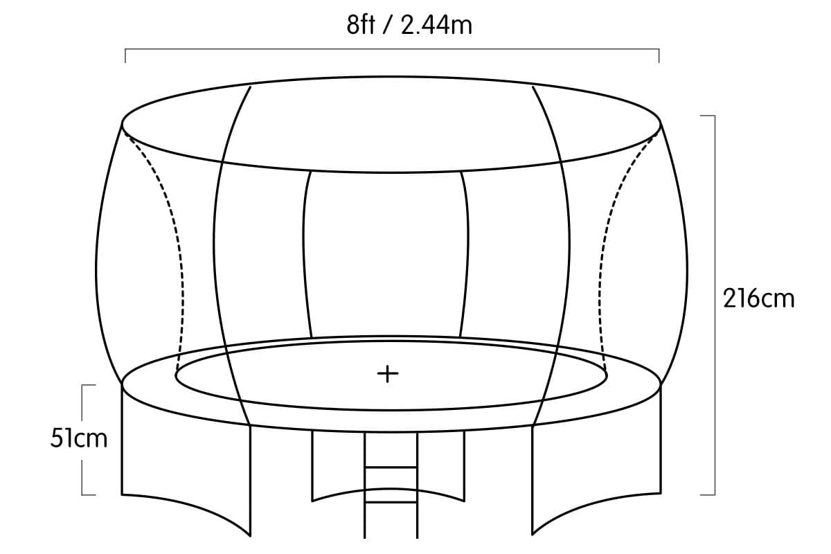 Kahuna Rainbow 8ft Trampoline