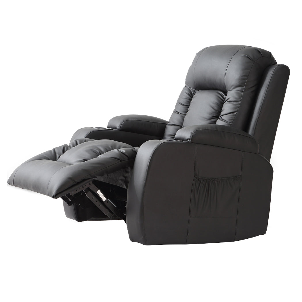 Recliner Massage Lift Chair PU Leather Lounge Sofa Armchair Heated