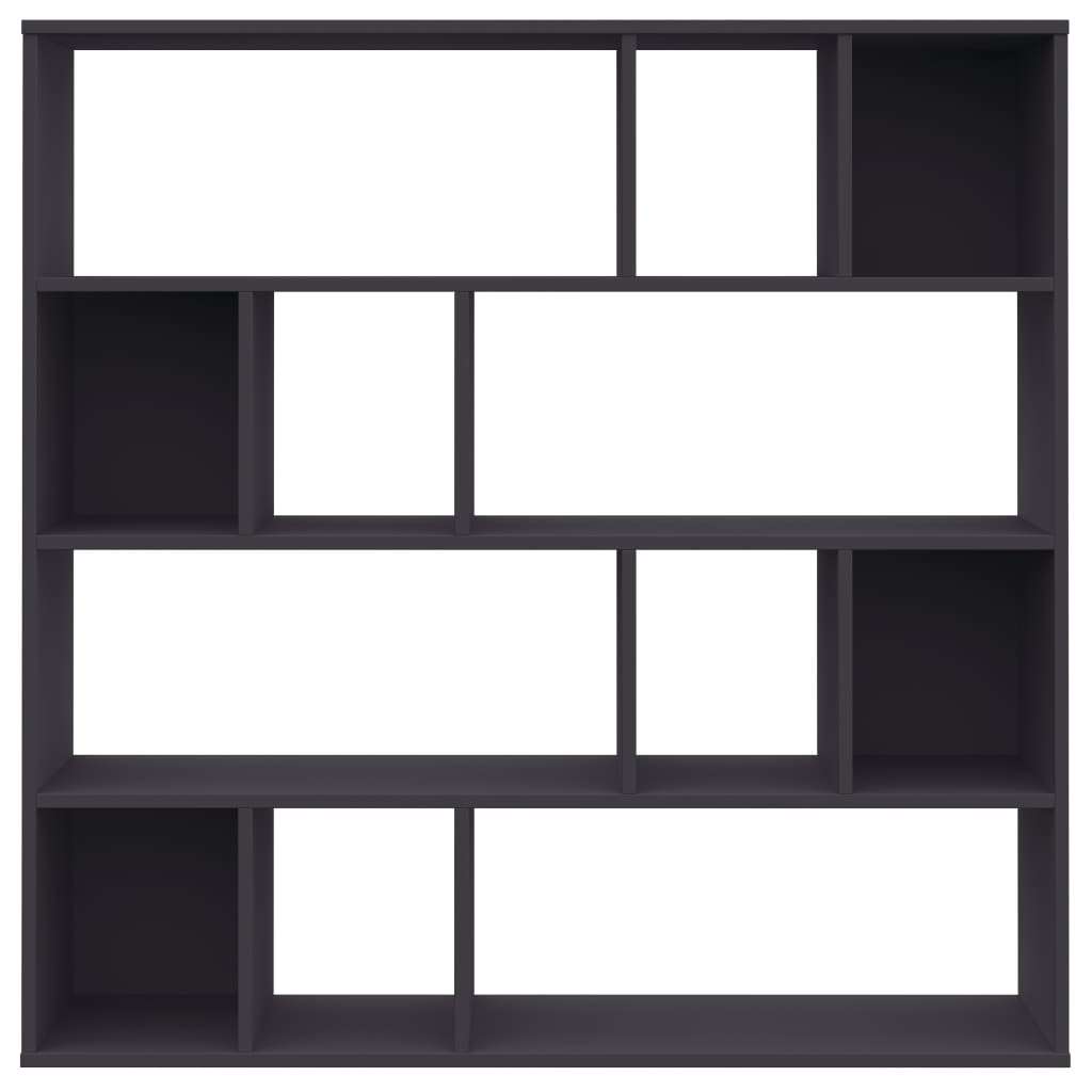 Room Divider/Book Cabinet Grey 110x24x110 cm Chipboard