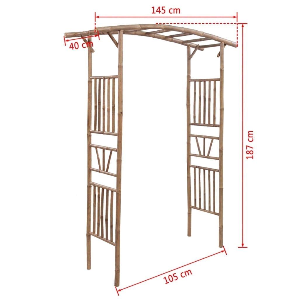 Rose Arch Bamboo 145x40x187 cm